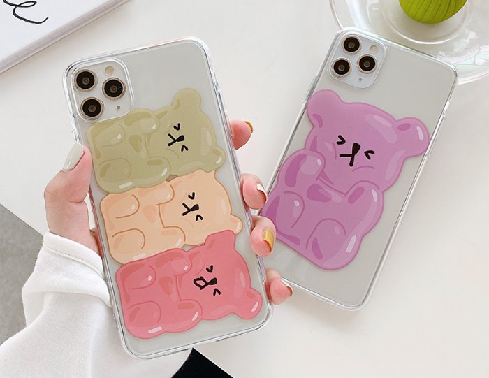 [아이폰] 젤리곰 투명 젤리폰케이스 ♥ 2가지 디자인 (아이폰11 pro xs 7/8 xr ...)